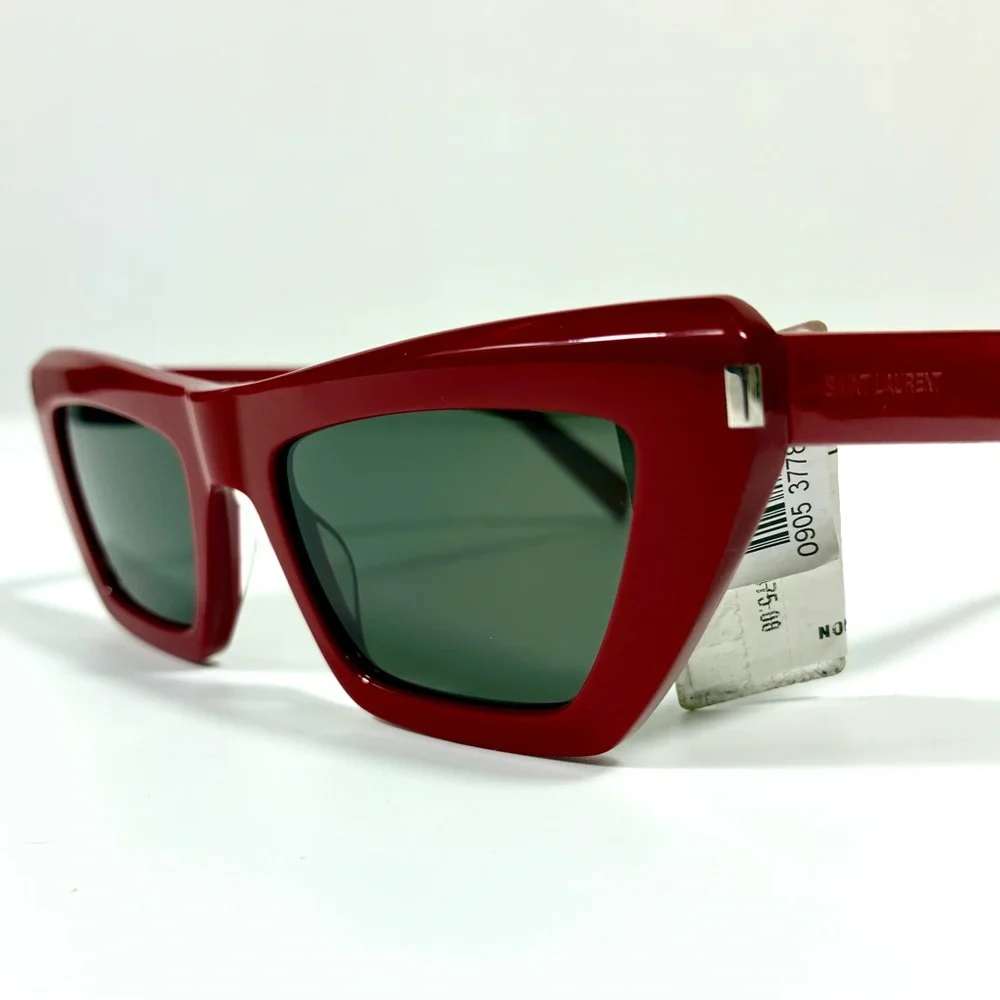 Saint Laurent 52mm Cat Eye Sunglasses Red SL 467 NEW